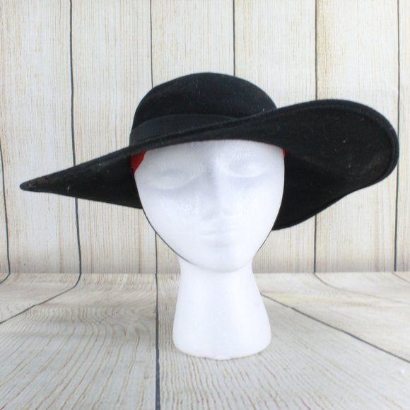 Women's Black Wool Bow with String and Bow Accent Hat Size OS - Picture 2 of 9
